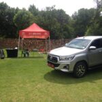 CMH Toyota Alberton at Bell Equipment Golf Day, Water hole with silver toyota hilux