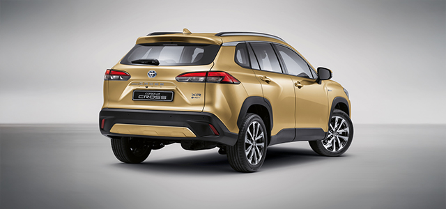 Gold All New Toyota Corolla Cross Rear View